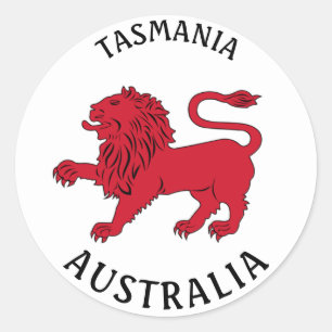 Sticker rond classique Tasmanie (Australie)