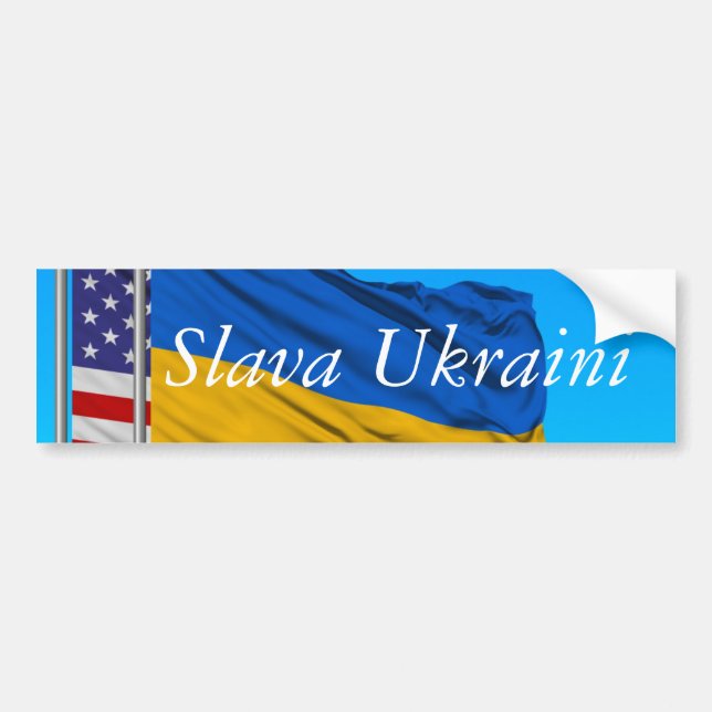 STICKER ROND CLASSIQUE Ukraini Slava (Devant)