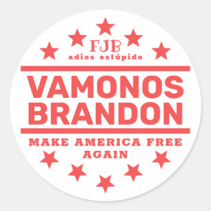 Sticker rond classique Vamonos Brandon II
