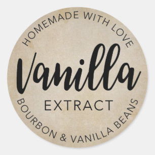 Sticker rond classique VE001_04rd Vanilla Extract