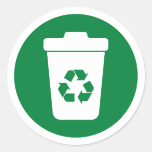 Sticker rond classique vert