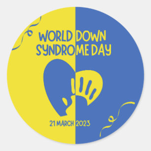 Sticker rond classique World Down Syndrome Day