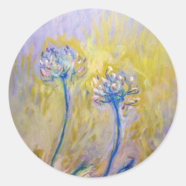 Sticker Rond Claude Monet - Agapanthus (Devant)