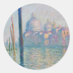 Sticker Rond Claude Monet Grand Canal Venise Italie Voyage