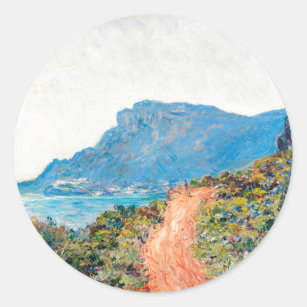 Sticker Rond Claude Monet La Corniche près de Monaco