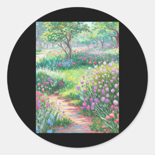 Sticker Rond Claude Monet Le Jardin De L'artiste À Giverny Auto