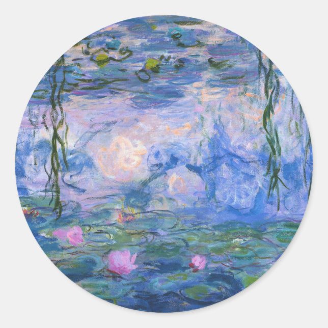 Sticker Rond Claude Monet - Lys d'eau (Devant)