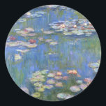 Sticker Rond Claude Monet // Nappes d'eau<br><div class="desc">Water Lilies est une série d'environ 250 peintures à l'huile réalisées par l'impressionniste Claude Monet (1840-1926). Les peintures représentent le jardin fleuri de Monet à Giverny et ont été l'objet principal de la production artistique de Monet pendant les dernières trente années de sa vie.</div>