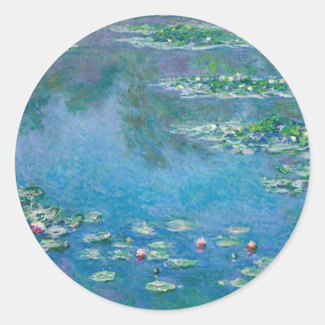 Sticker Rond Claude Monet - Nymphéas 1906 (Devant)