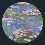 Sticker Rond Claude Monet - Nymphéas / Nymphéas<br><div class="desc">Nymphéas / Nymphéas - Claude Monet,  1916</div>