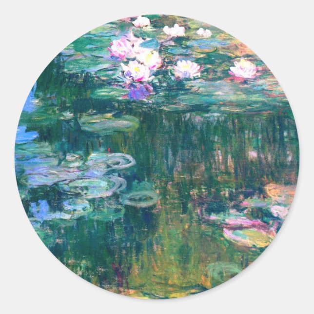 Sticker Rond Claude Monet Water Lilies 1917 (Devant)