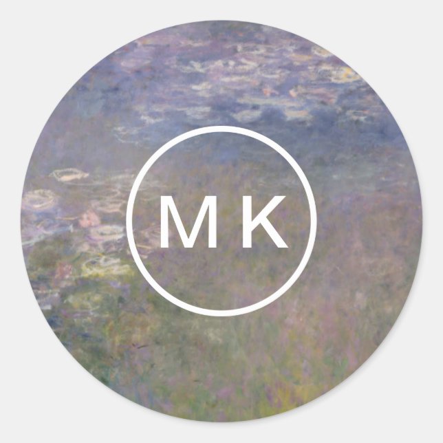 Sticker Rond Claude Monet | Water Lilies Agapanthus (Devant)