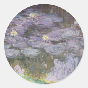 Sticker Rond Claude Monet   Waterlilies