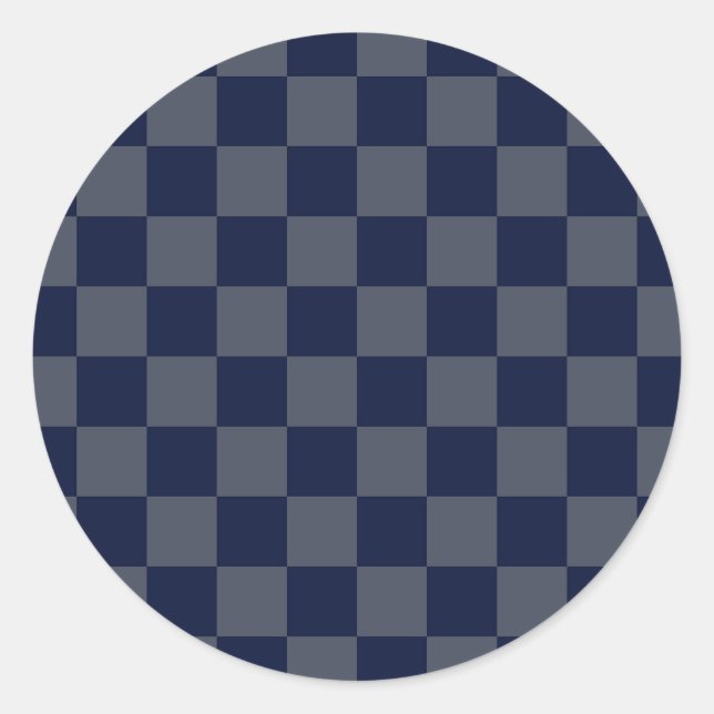 Sticker Rond Clavier bleu marine (Devant)