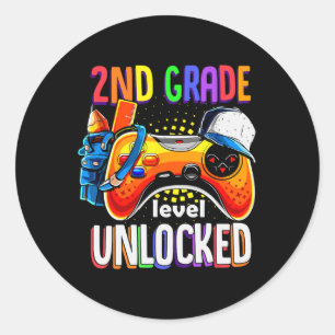 Sticker Rond Clavier de jeu pour école Gamepad 2e niveau de deu