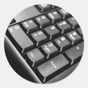 Sticker Rond Clavier informatique