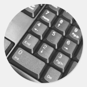 Sticker Rond Clavier informatique