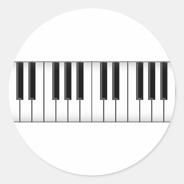Sticker Rond Clavier / Touches de piano : (Devant)