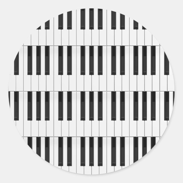 Sticker Rond Clavier / Touches de piano (Devant)
