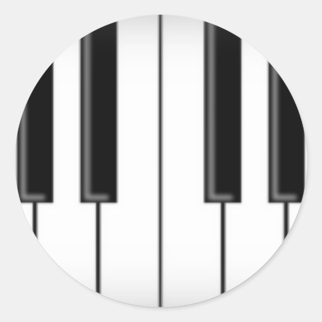 Sticker Rond Clavier / Touches de piano : (Devant)