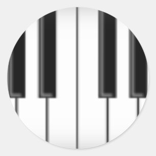 Sticker Rond Clavier / Touches de piano :