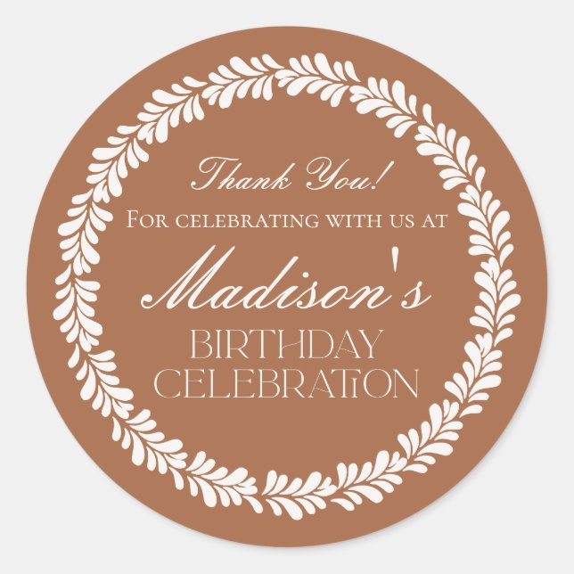 Sticker Rond Clay Talavera Carrelage Espagne Fiesta Anniversair (Devant)