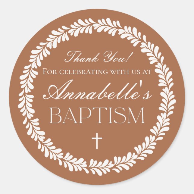 Sticker Rond Clay Talavera Carrelage Espagne Fiesta Baptême Fav (Devant)