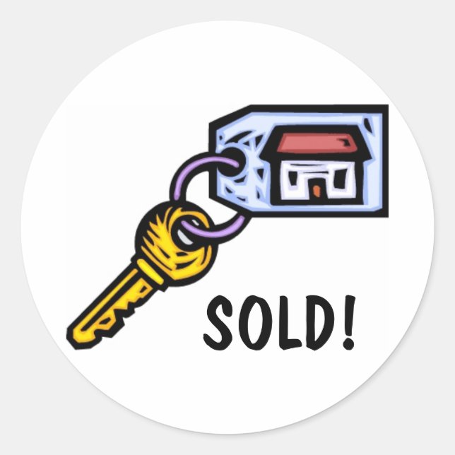 Sticker Rond Clé de la maison (Devant)