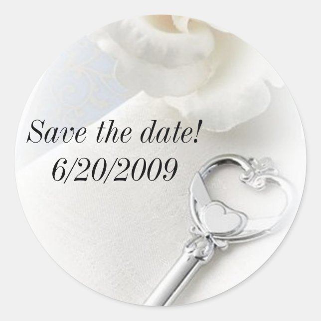 Sticker Rond clé de mon coeur (Devant)