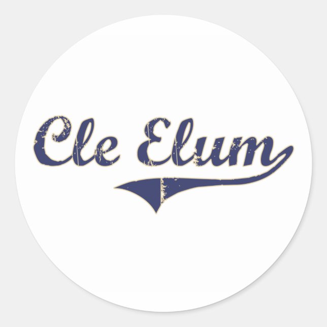Sticker Rond Cle Elum Washington Classic Design (Devant)