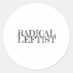 Sticker Rond CLÉ FIÈRE GAUCHE Solidarité politique Sociale