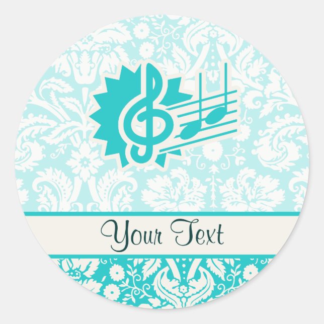 Sticker Rond Clé turquoise (Devant)