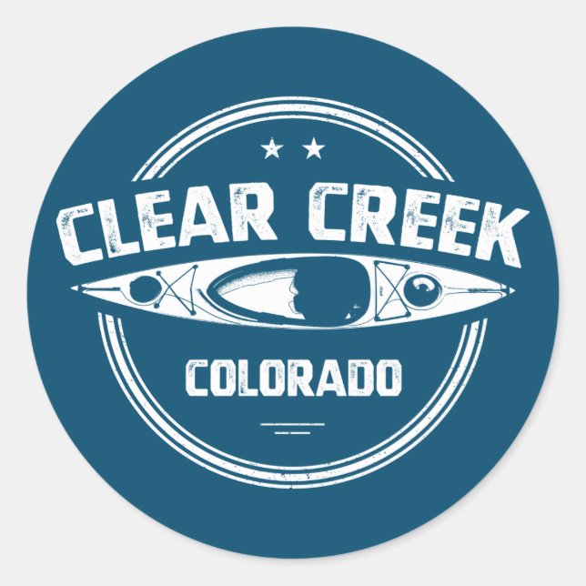 Sticker Rond Clear Creek, Colorado (Devant)