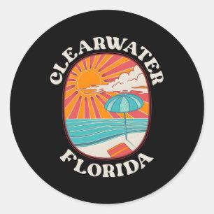 Sticker Rond Clearwater Florida Fl