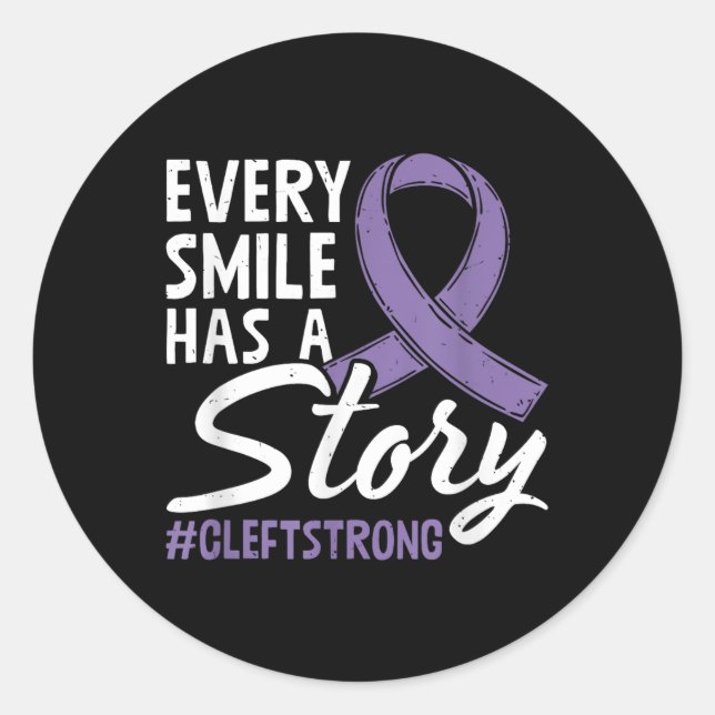 Sticker Rond Cleft Strong Cleft Warrior Cleft Craniofacial Awar (Devant)
