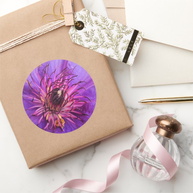 STICKER ROND CLEMATIS (Cadeaux)