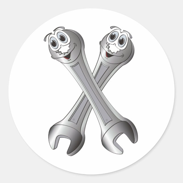 Sticker Rond Clés de dessin (Devant)