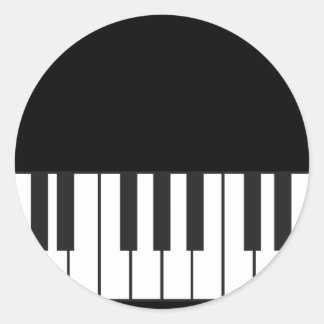 Sticker Rond Clés de piano