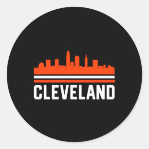 Sticker Rond Cleveland Home Skyline