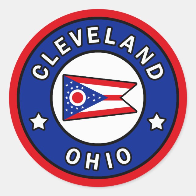 Sticker Rond Cleveland Ohio (Devant)