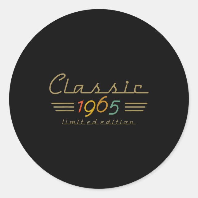 Sticker Rond Clic 1965 Limited Edition 60 Year Old 60th Birthda (Devant)