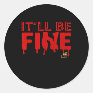 Sticker Rond Clic Halloween Horror Movie Effrayant Tee