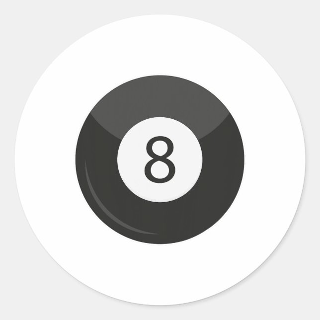 Sticker Rond Clic Magic 8 Huit Ll Billard Lecteur Billard Adult (Devant)