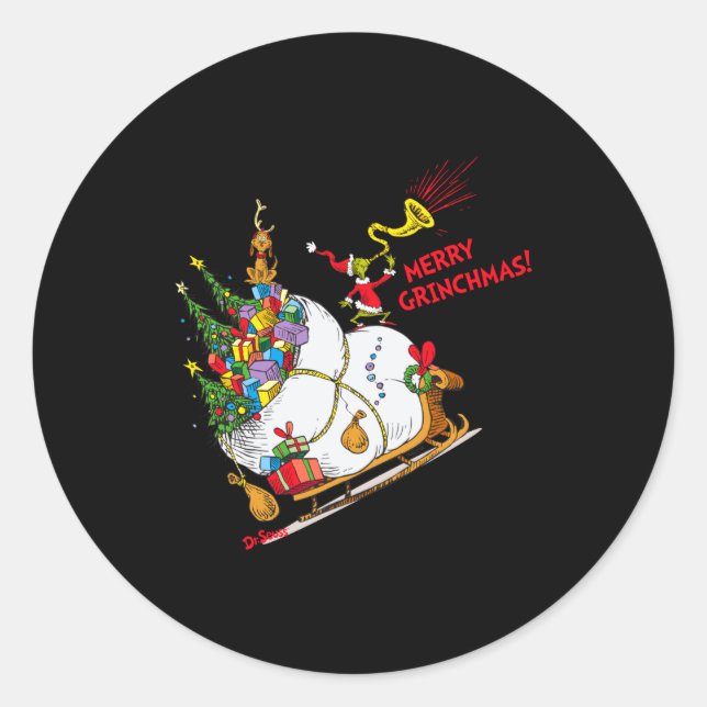 Sticker Rond Clic Merry Mas  (Devant)