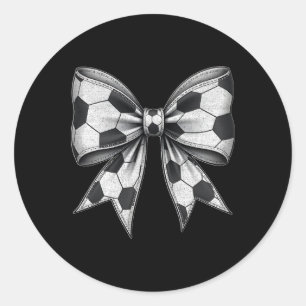 Sticker Rond Clic Soccer Ll Bow Shirt Mono Footll Game Spirit
