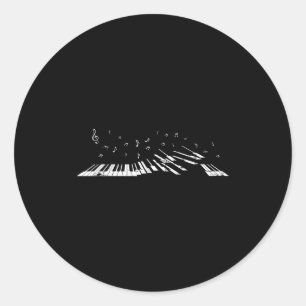 Sticker Rond Clical Musique Ano Cadeau Joueur Notes De Musique