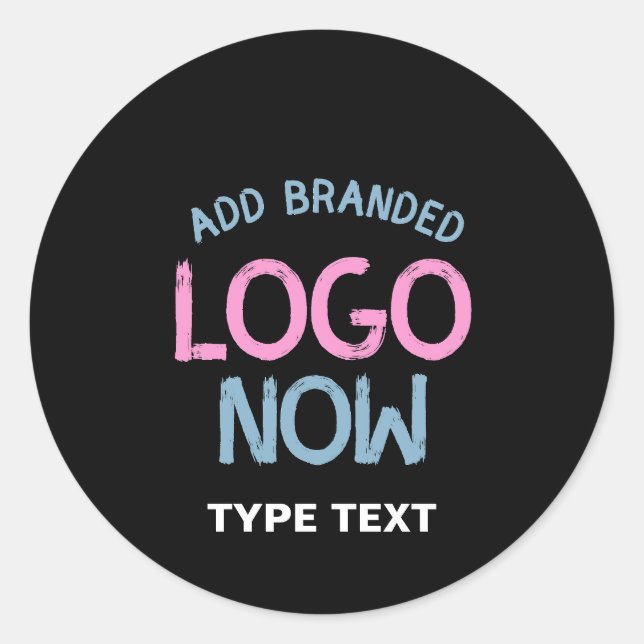 STICKER ROND CLIENT SIMPLE CONTEMPORAIN PROPRE NOIR MODE (Devant)
