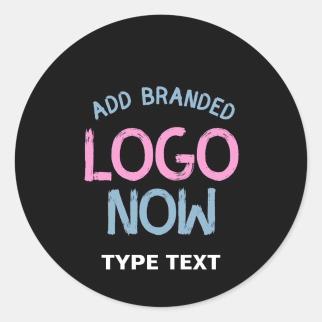STICKER ROND CLIENT SIMPLE CONTEMPORAIN PROPRE NOIR MODE (Devant)