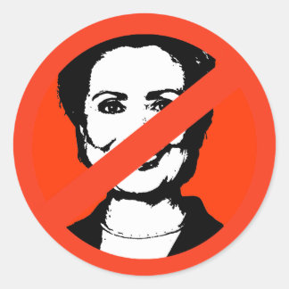 STICKER ROND CLINTON ANTI-HILLAIRE 1
