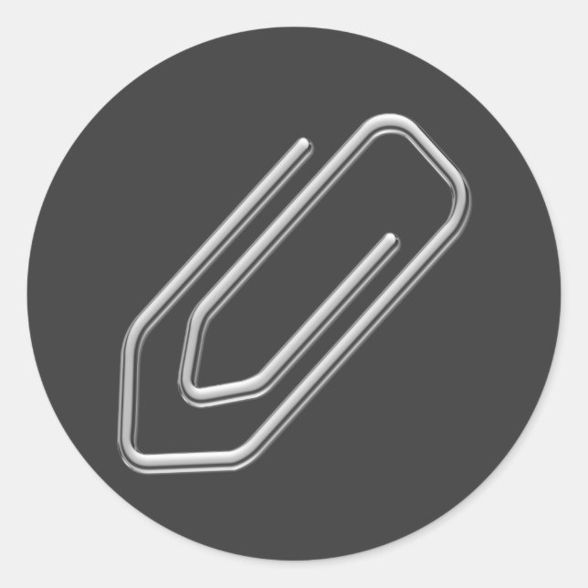 Sticker Rond Clip papier (Devant)